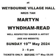 Martyn Wyndham-Read at Weybourne 19th May