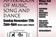 Music Afternoon Sunday 17 Nov - Garboldisham Village Hall