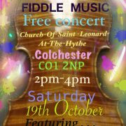 Traditional fiddle music Oct 19th Colchester