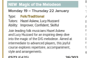 Melodeon - Short study course 2026